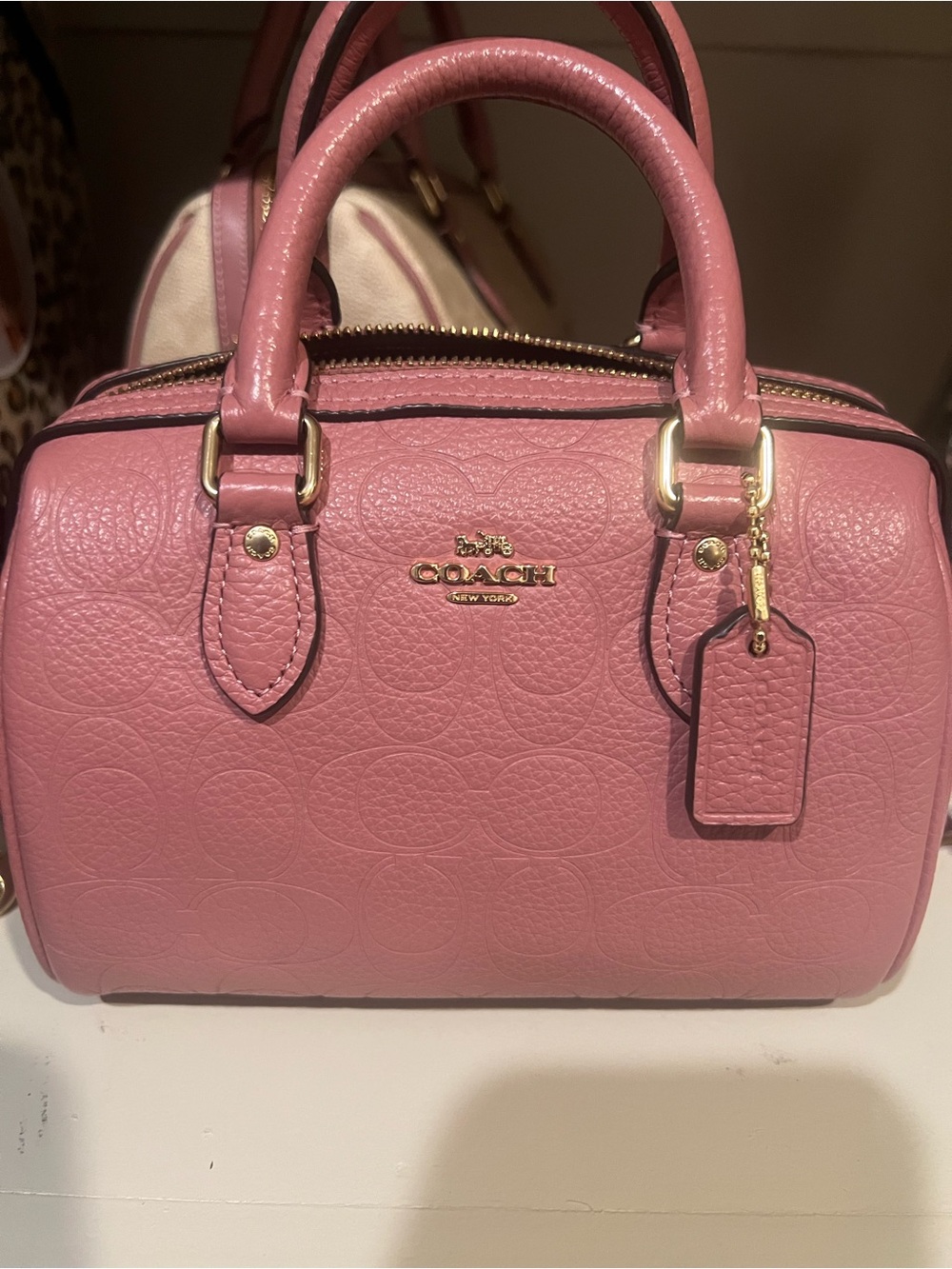 Coach Peony Pink Mini Rowan